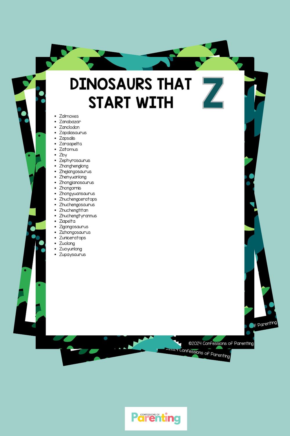 Complete List of Dinosaurs That Start With Z Plus Fun Facts