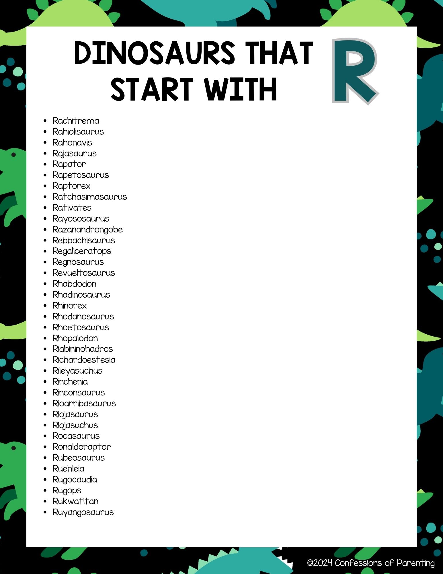 Complete List of Dinosaurs That Start With R Plus Fun Facts