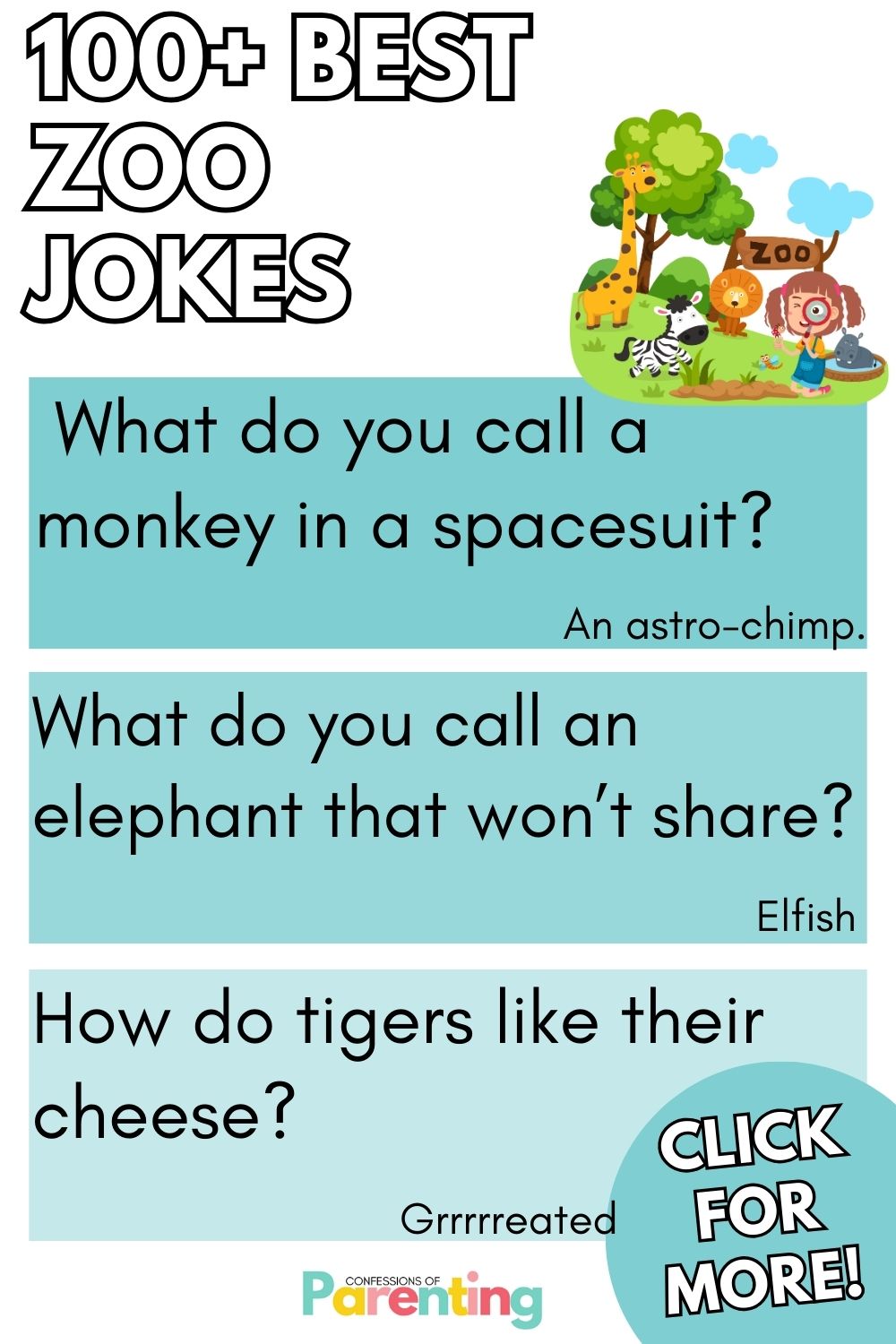 100+ Zoo-rific Zoo Jokes [Free Joke Cards]