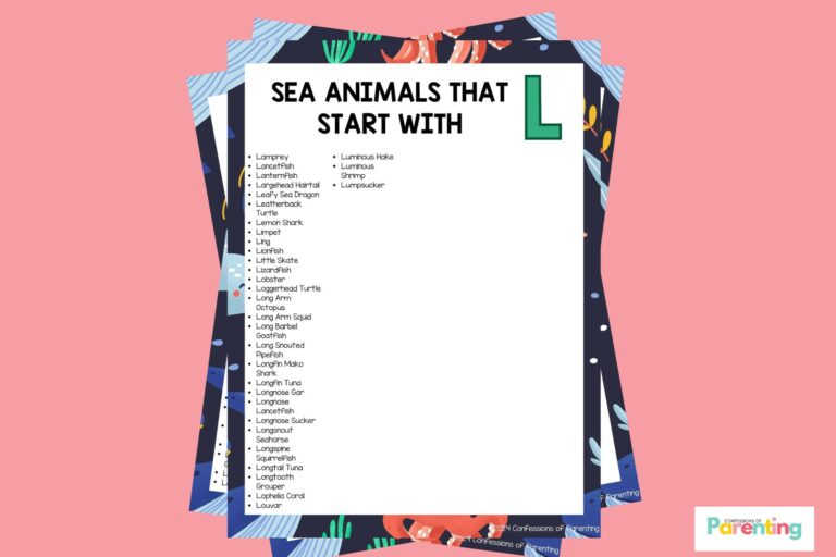 feature image of Sea Animals That Start With L in pink background