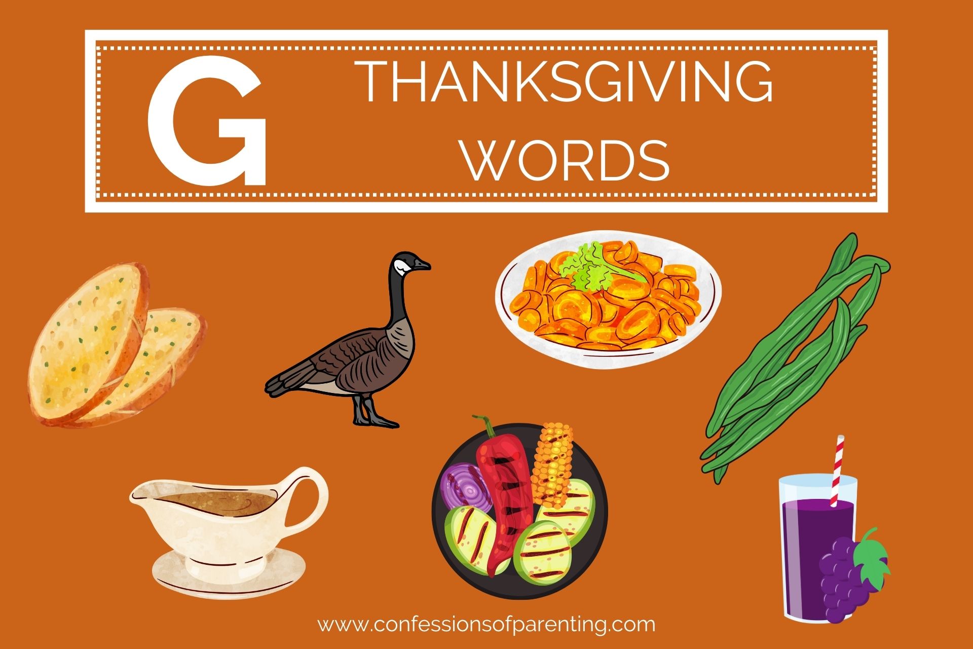 900+ Thanksgiving Words That Start With AZ Plus Free Game