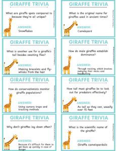 100 Great Giraffe Facts + Trivia Questions [Free Printable]