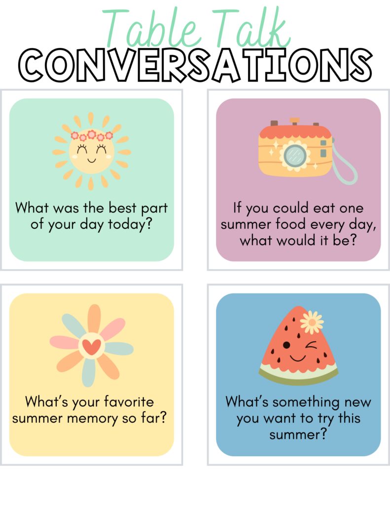 dinner time conversation ideas