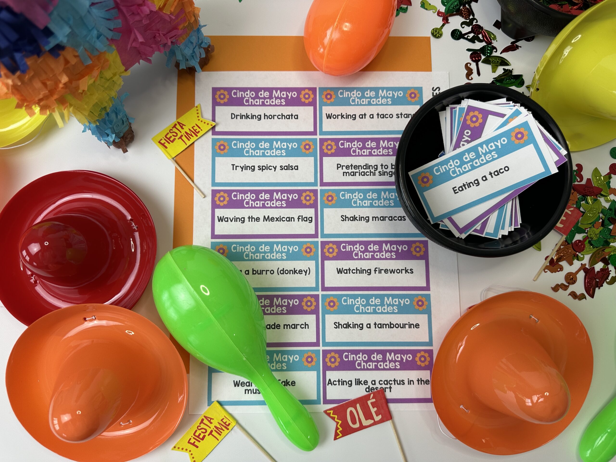 24 Fun Cinco de Mayo Charades Ideas + Printable Cards