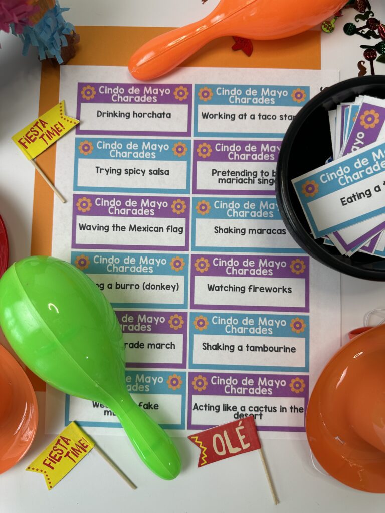 Cinco de Mayo Charades PDF với các đạo cụ lễ hội