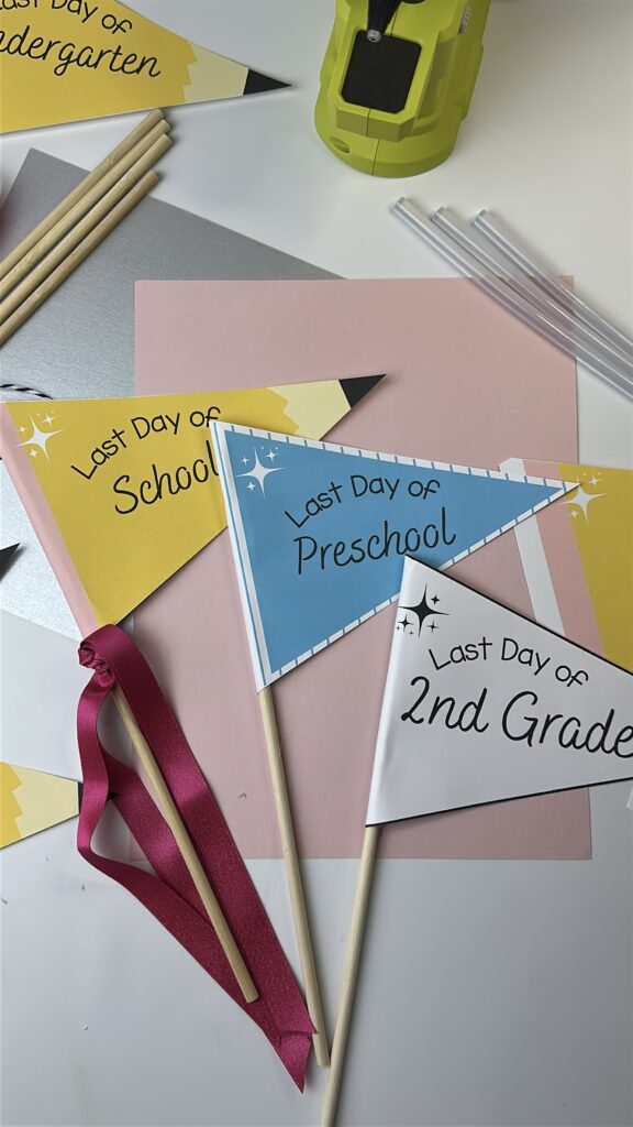 last day of school flags