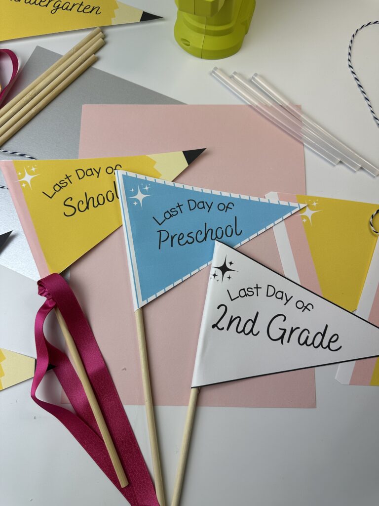 3 different versions of the back to School Flags