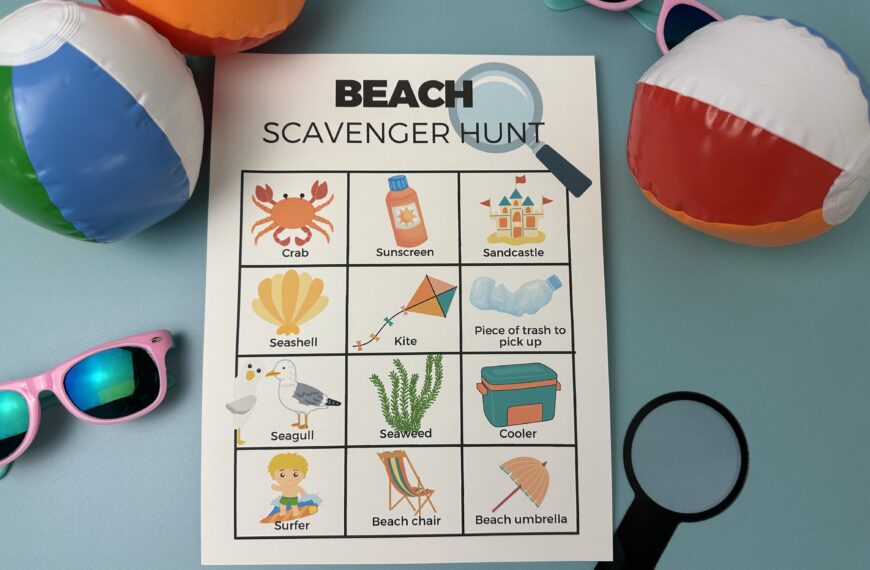 Free Printable Beach Scavenger Hunt for Kids