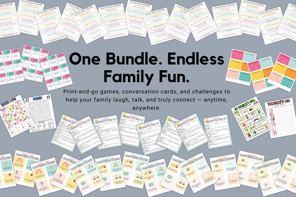 all our family connections printables mockup