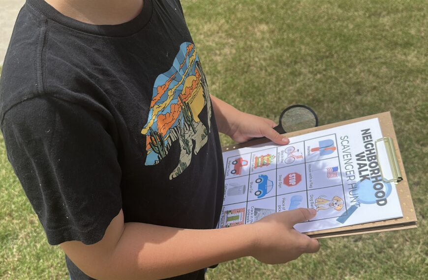 Free Neighborhood Scavenger Hunt Printable for Kids