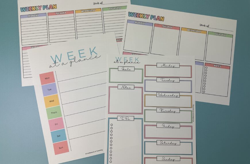 Free Weekly Planner Printable to Organize Your Family Life