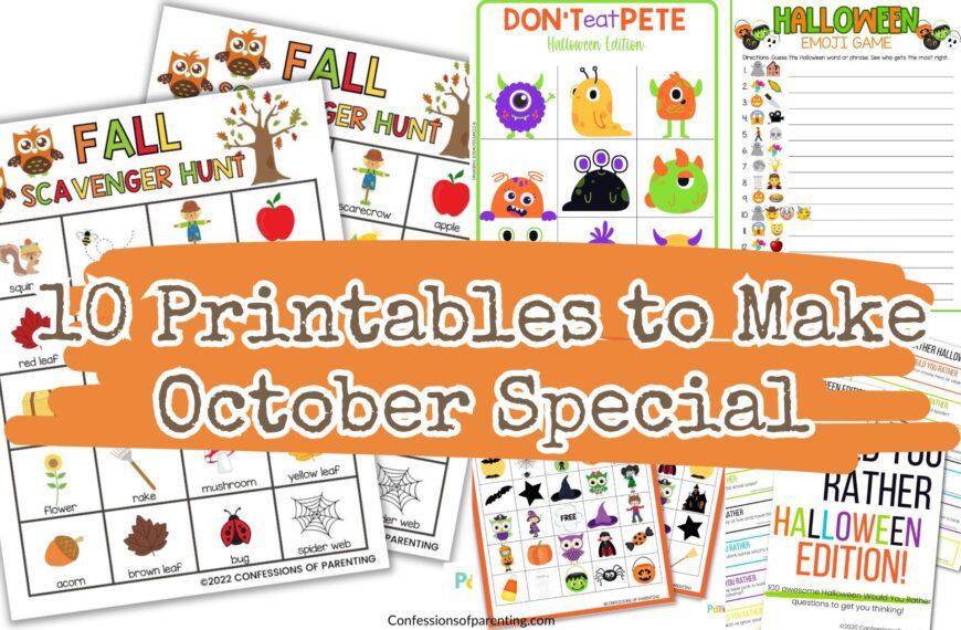 10 Free Printables to Make Your October Family Nights Special