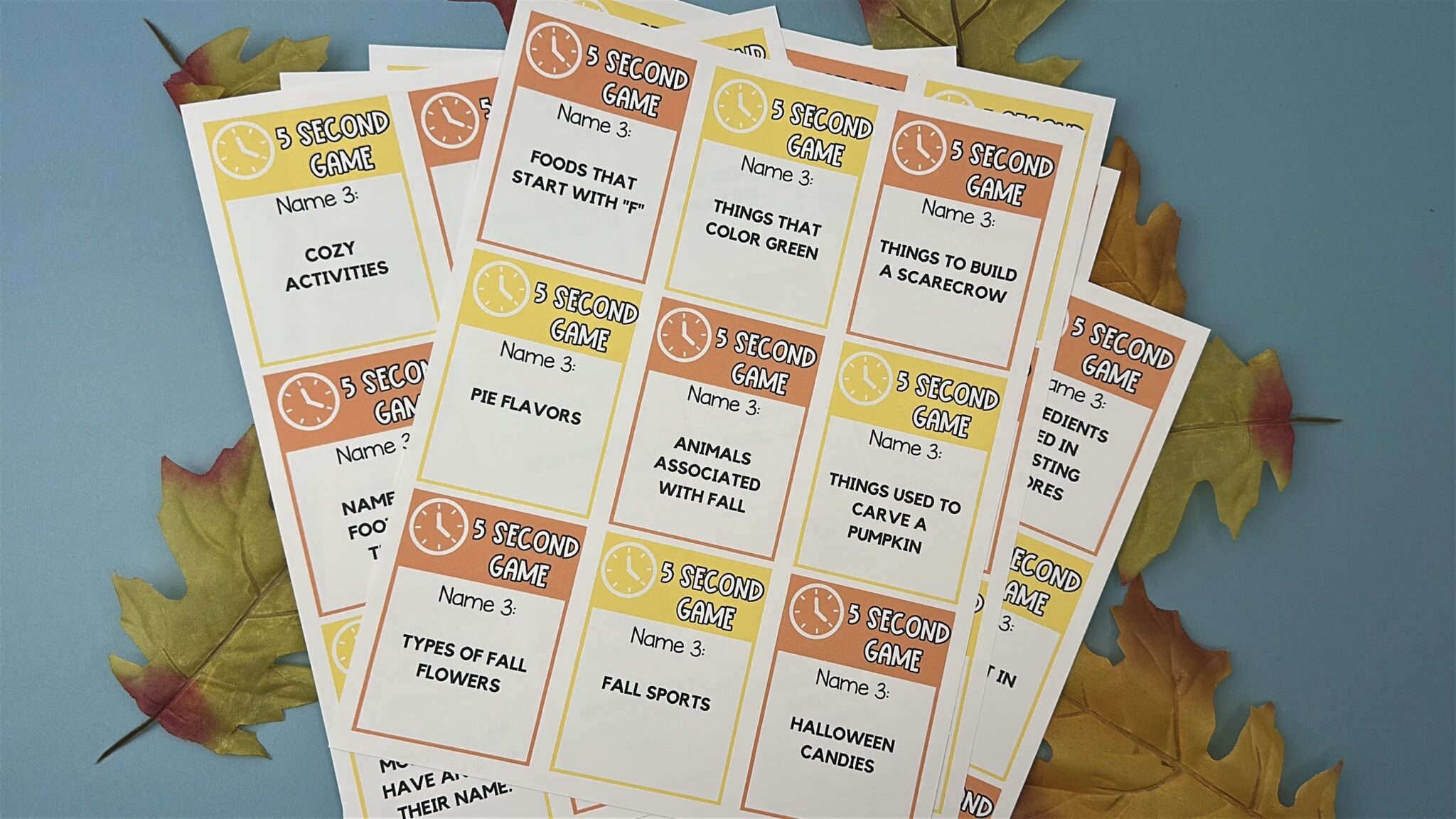 Gisgfim 5 Second Game - 108 Question Cards With Digital Timer & Hourglass, Fun Family Party Game