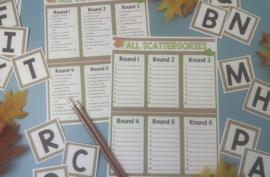 Fall Scattergories: A Hilarious Game for Cozy Afternoons