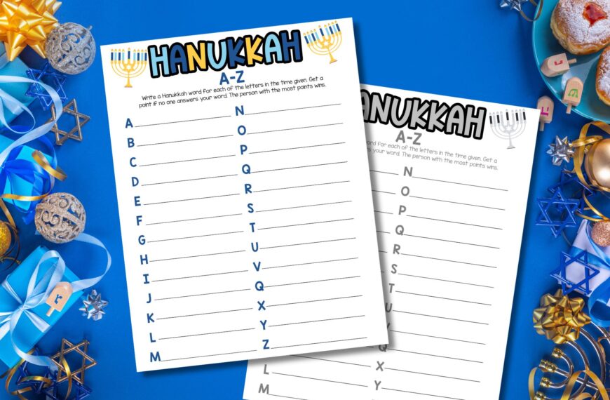 Free Hanukkah A to Z Game for Kids & Families