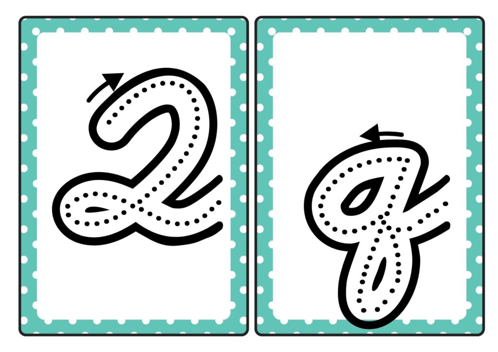 Cursive letter Q tracing cards showing uppercase and lowercase Q formation for kids practice