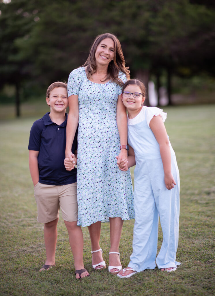 Michele Tripple, creator of Confessions of Parenting with two children